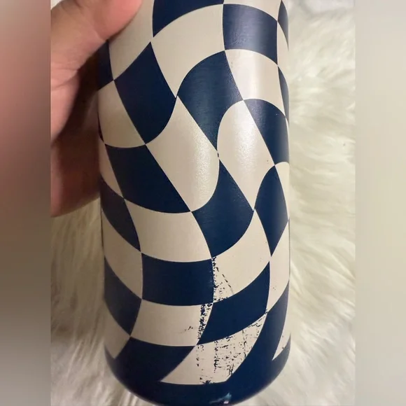 Limited Edition Hydro Flask bottle with Flex Straw Cap in a checkered pattern. - Picture 8 of 8